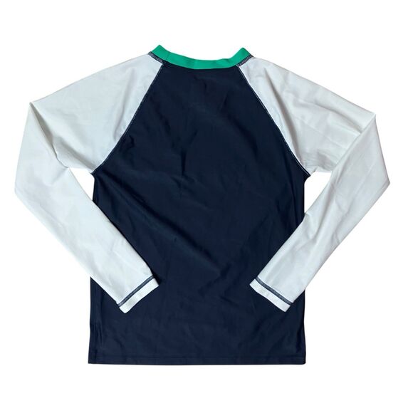 Crewcuts Rash Guard Boys M Blue Colorblock UPF 50+ Swim Shirt Top Beach - Picture 12 of 13